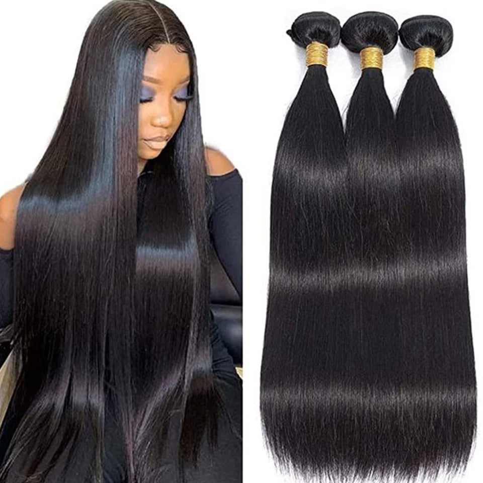 Malaysia Straight Human Hair Bundles 1/3/4 Pcs Hair Bundles Remy Bundles Human Hair Bone Straight Human Hair Extension