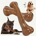 Natural Wood Dog Chew Bone Toy – 2-Pack | Non-Toxic, Indestructible