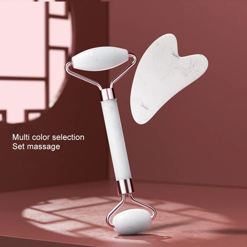 Premium Facial Roller & Gua Sha Beauty Set – Lift, Sculpt & Glow