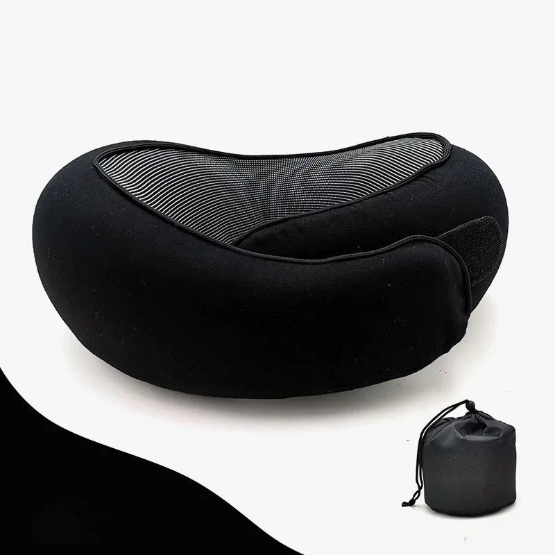 Emesa Home Travel Neck Pillow Memory Foam U-shaped Pillow Snail Style Travel Neck Support Portable Adjustable Soft Noon Break Sleep Pillows