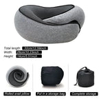 Emesa Home Travel Neck Pillow Memory Foam U-shaped Pillow Snail Style Travel Neck Support Portable Adjustable Soft Noon Break Sleep Pillows