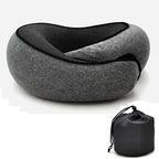 Emesa Home Travel Neck Pillow Memory Foam U-shaped Pillow Snail Style Travel Neck Support Portable Adjustable Soft Noon Break Sleep Pillows