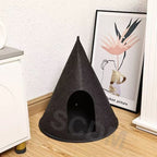 Christmas Tree Cat House & Bed – Winter Warm Enclosed Cat Nest, Cozy Security Hideaway for Cats & Kittens