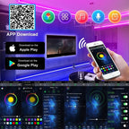 Smart RGB 5050 LED Wall Strip Lights Bluetooth Music Sync APP Remote Flexible Ribbon for TV Backlight Bedroom Home Party Decor