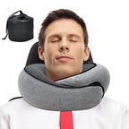 Emesa Home Travel Neck Pillow Memory Foam U-shaped Pillow Snail Style Travel Neck Support Portable Adjustable Soft Noon Break Sleep Pillows