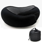 Emesa Home Travel Neck Pillow Memory Foam U-shaped Pillow Snail Style Travel Neck Support Portable Adjustable Soft Noon Break Sleep Pillows