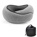 Emesa Home Travel Neck Pillow Memory Foam U-shaped Pillow Snail Style Travel Neck Support Portable Adjustable Soft Noon Break Sleep Pillows